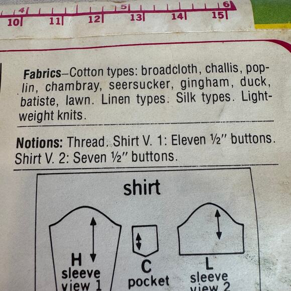 Simplicity 7942 Sewing Pattern Mens Dress Shirt Size 44,46,48,50 c.1977 - Picture 4 of 6